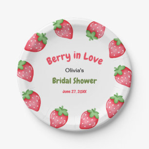 Assiettes En Carton Mariage de fraises roses et rouges Baies amoureuse