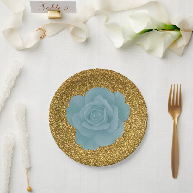 Assiettes En Carton Mariage de Parties scintillant de Fête des mariées (Mariage)