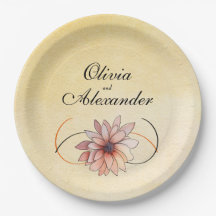 Mariage Floral Aquarelle Automne Terracotta Jaune
