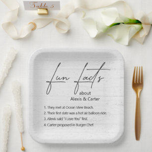Assiettes En Carton Mariage Fun Fun Fun Fun Faits Sur Blanc Washed Woo