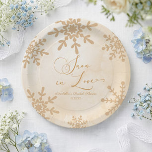 Assiettes En Carton Mariage hivernal sous la neige Shower de mariage