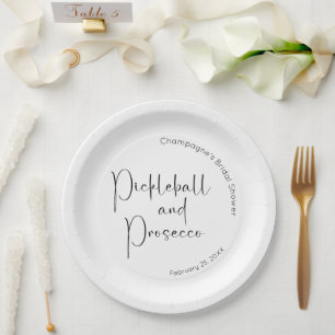 Assiettes En Carton Mariage moderne avec pickleball et prosecco