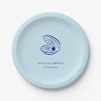 Mariage moderne Blue Mediterranean Shell