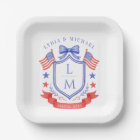 Mariage Monogramme Rouge Blanc & Je T'Aime Patriot