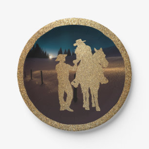 Assiettes En Carton Mariage occidental Cowboy Cowgirl Plaques de coupl