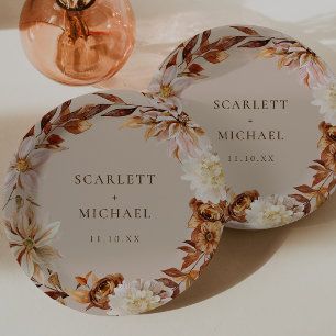 Assiettes En Carton Mariage rustique d'automne