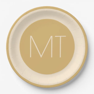 Assiettes En Carton Mariage tonal au champagne moderne