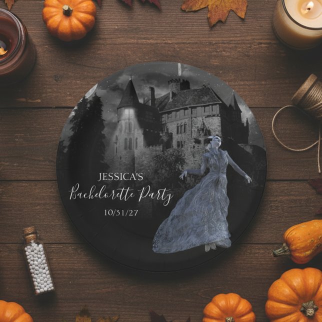 Assiettes En Carton Mariée de Frankenstein enterrement de vie de jeune (Créateur téléchargé)