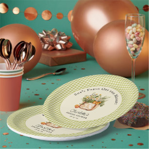 Assiettes En Carton Mariée Fraîche du Marché des Producteurs