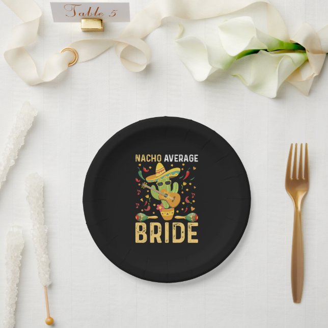Assiettes En Carton Mariée Pas Comme Les Autres Cinco De Mayo Mariage  (Mariage)