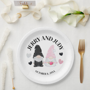 Assiettes En Carton Mariés Gnome