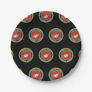 Assiettes En Carton Marine des États-Unis Marine Corps Seal 1