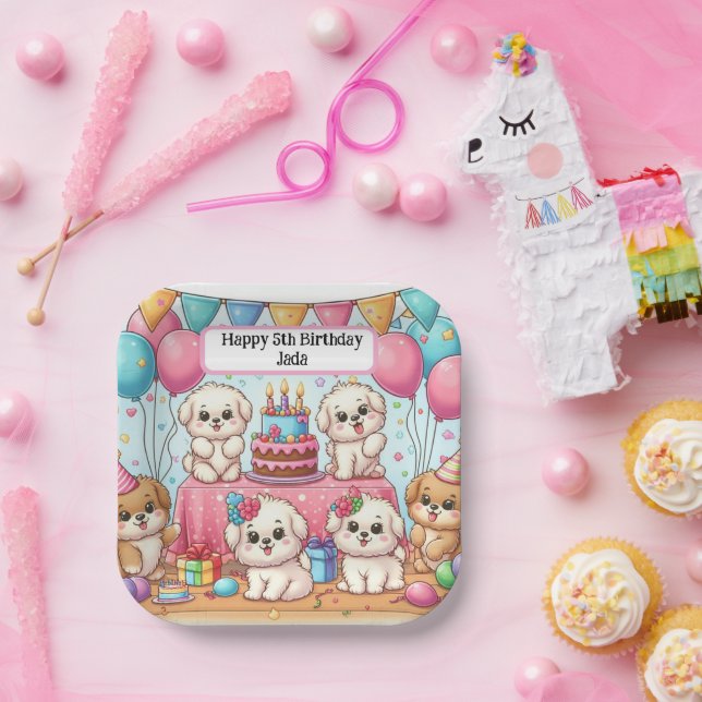 Assiettes En Carton Marionnette Fun Anniversaire Plates personnalisabl (Fête)