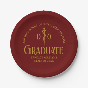 Assiettes En Carton Maroon Osteopathic Médicale School Graduation Part