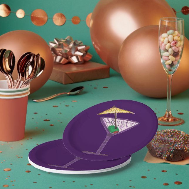 Assiettes En Carton Martini (Multi)