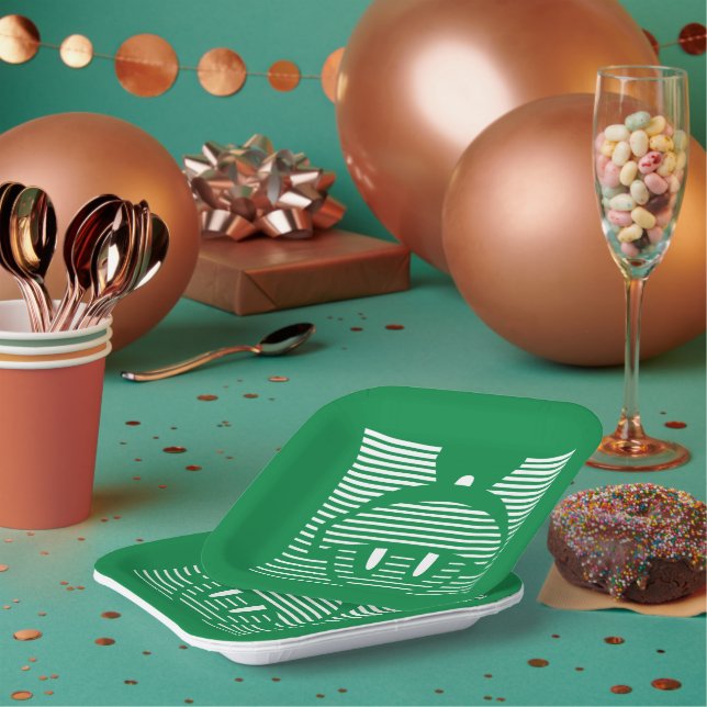 Assiettes En Carton MARVIN L'Icône rayée MARTIAN™ (Multi)