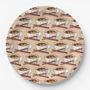 Assiettes En Carton Masala Chai Teacup Indien Spirale Thé Noir Cuppa