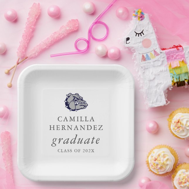 Assiettes En Carton Mascot Logo Plaques de la fête de graduation (Fête)