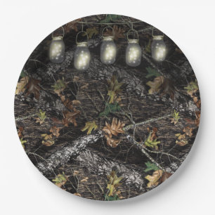 Assiettes En Carton Mason Jar + Chasse Camo Party Plaques pour Douches