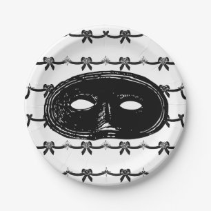 Assiettes En Carton Masquage de partie Masquerade vintage
