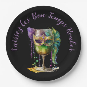 Assiettes En Carton Masque Mardi Gras