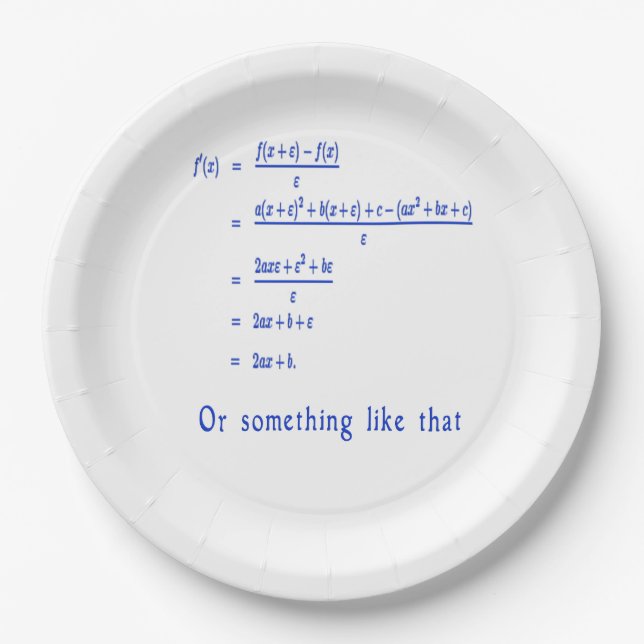 Assiettes En Carton Math (Devant)