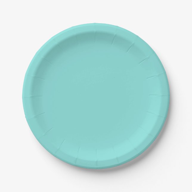 Assiettes En Carton Mauvaise couleur turquoise turquoise (Devant)