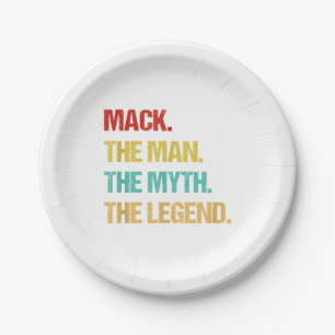Assiettes En Carton Mec Mack L'Homme Le Mythe La Légende
