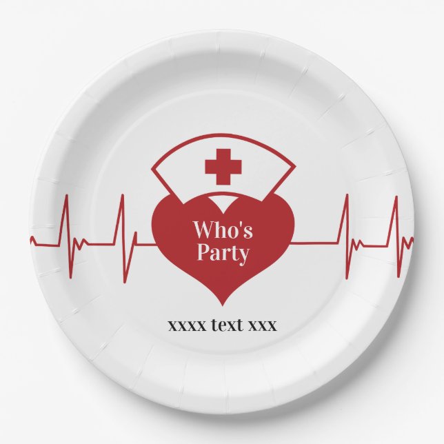 Assiettes En Carton Médecin, Infirmière, Médicale (Devant)