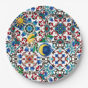 Assiettes En Carton méditerranéen, marocain, mosaïque, art du citron