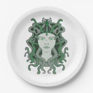 Assiettes En Carton Medusa Gorgo Snake Gorgin Monster Mythologie grecq