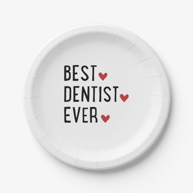 Assiettes En Carton Meilleur dentiste (Devant)