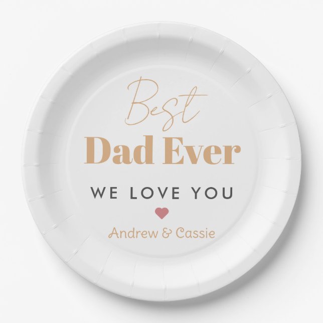 Assiettes En Carton Meilleur papa (Devant)