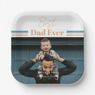 Assiettes En Carton Meilleur papa jamais Nous t'aimons