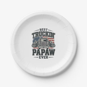 Assiettes En Carton Meilleur Papaw de camionnage jamais Vintage vecteu