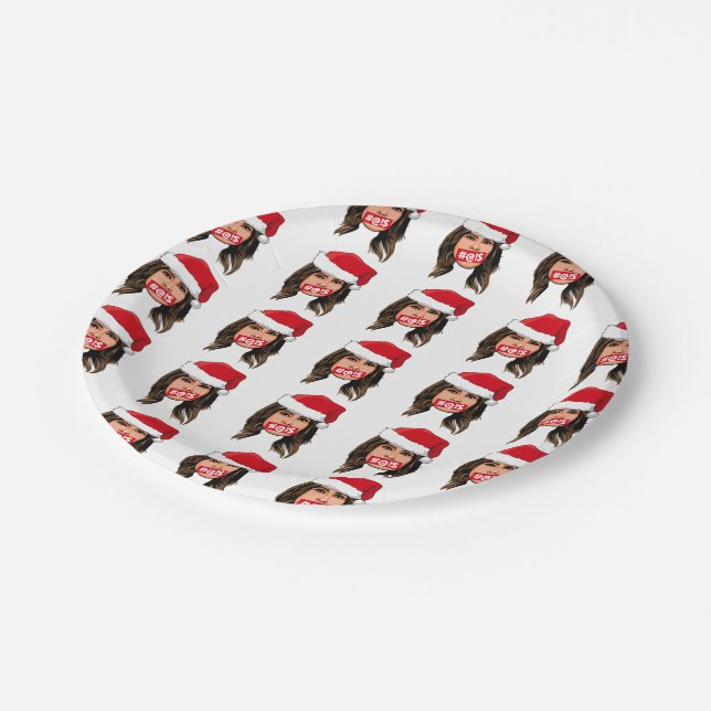 ASSIETTES EN CARTON MELANIA TRUMP (Angle)