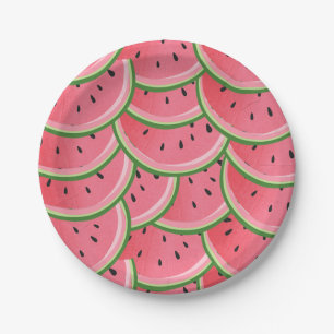 Assiettes En Carton Melon d'été de plaques à papier d'anniversaire