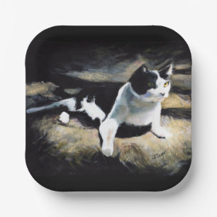Assiettes En Carton Melvin the Cat Fine Art