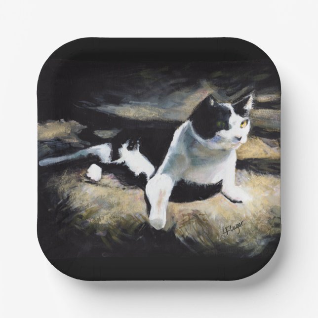 Assiettes En Carton Melvin the Cat Fine Art (Recto)