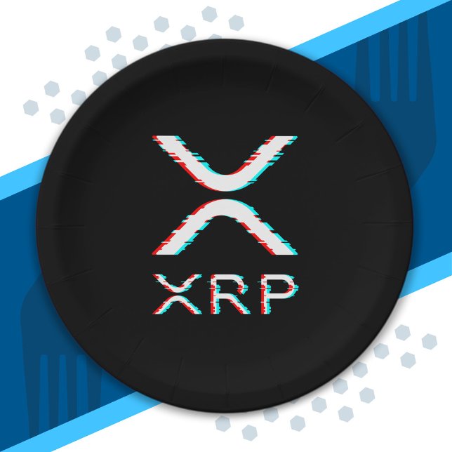 Assiettes En Carton Mème Crypto Devise XRP Glitch CryptoCurrency (Créateur téléchargé)