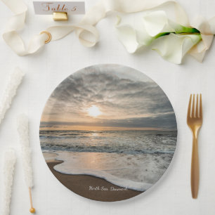 Assiettes En Carton Mer du Nord, Danemark coucher de soleil pittoresqu