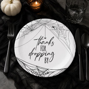 Assiettes En Carton Merci d'être passé par Spiderweb Halloween