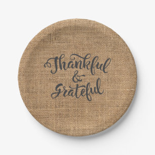 Assiettes En Carton Merci et Gratuit Burlap.Bon thanksgiving.