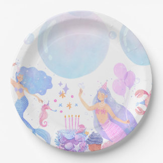 Assiettes En Carton Mermaid Birthday