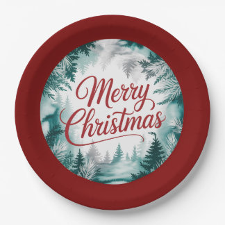 Assiettes En Carton Merry Christmas Plate