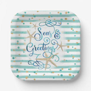 Assiettes En Carton MERS Côtières tropicales ET SAVOIRS