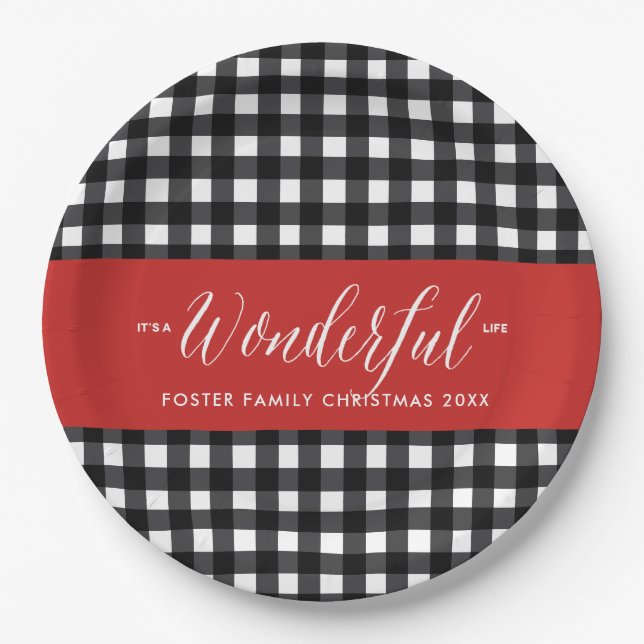 Assiettes En Carton Merveilleuse fête de Noël de Buffalo (Devant)