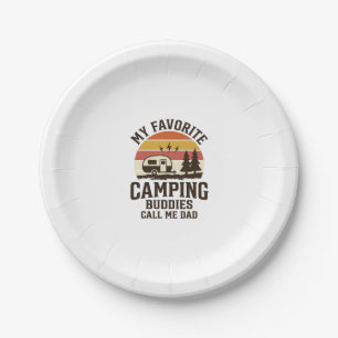 Assiettes En Carton Mes copains de camping préférés m'appellent Papa V