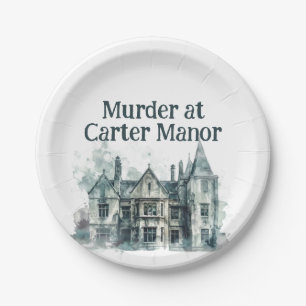 Assiettes En Carton Meurtre au Manoir - Meurtre Mystère Nuit