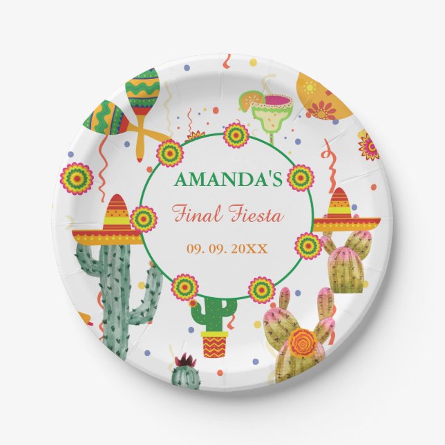 Assiettes En Carton Mexique Taco Bout Amour Fête des mariées Fête Favo (Devant)